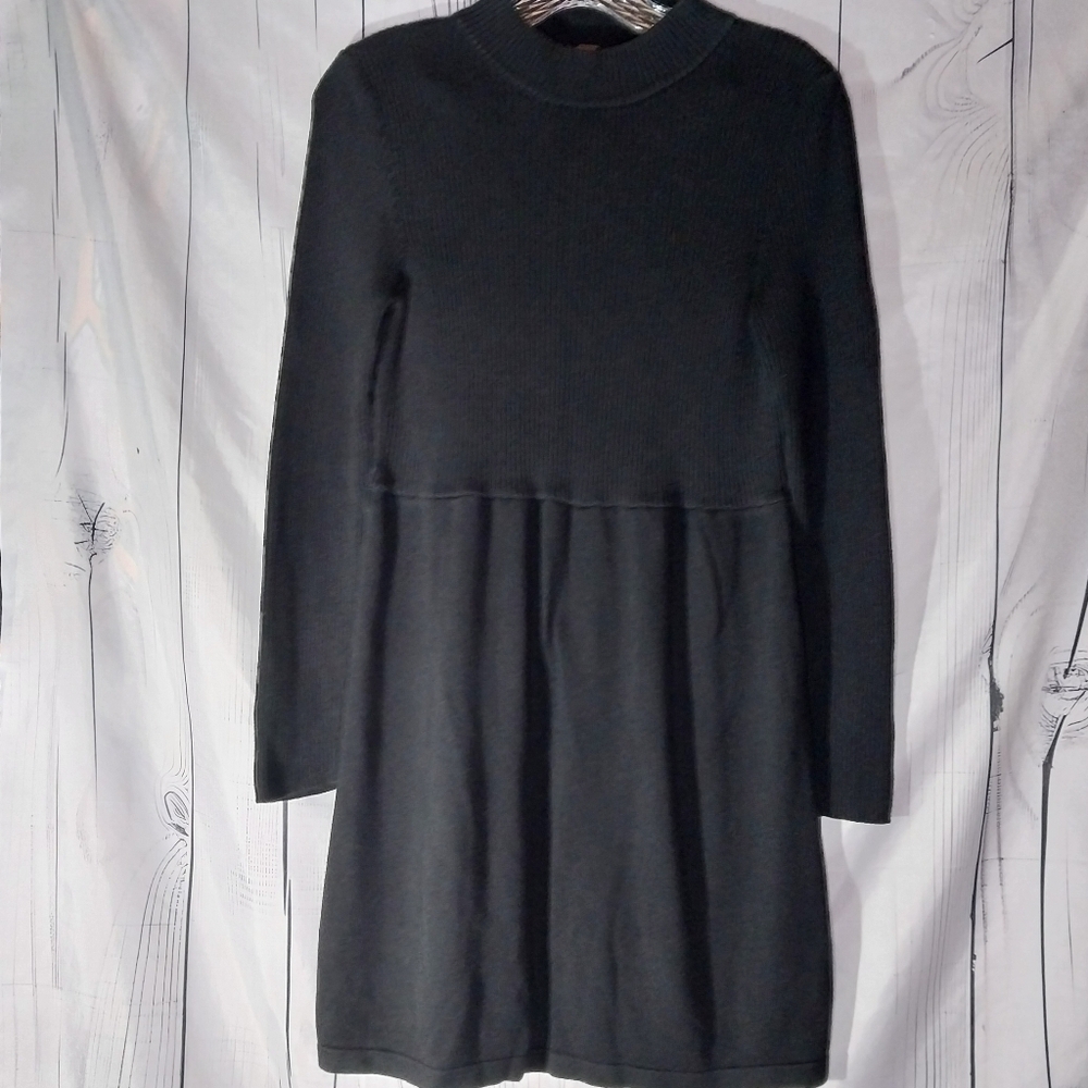 Free People Black Women's Long Sleeve Hippie Babydoll Dress Size M